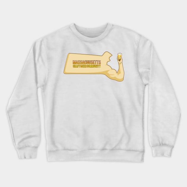 Massachusetts Craft Beer Community Crewneck Sweatshirt by monotoonz